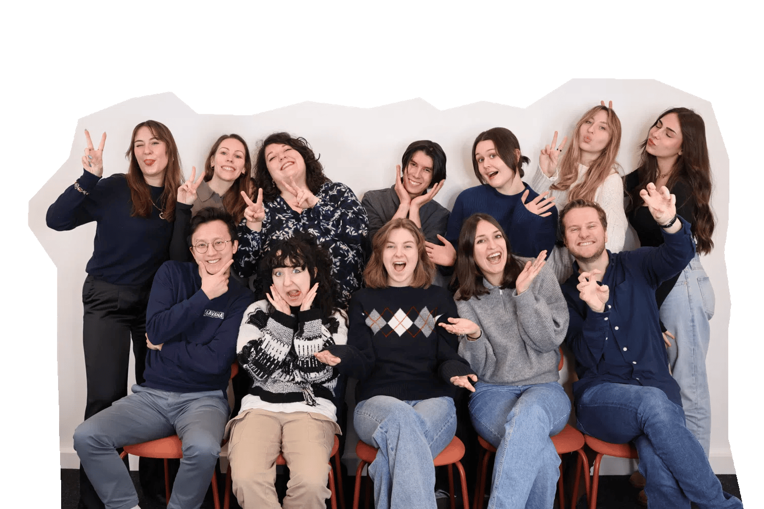 The SAVANA team strikes poses and pulls faces